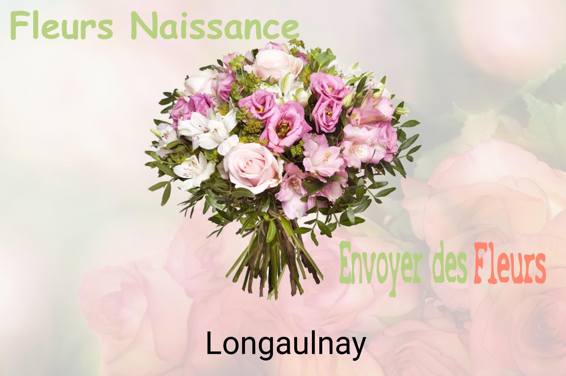Bouquet de fleurs de naissance livré à Longaulnay